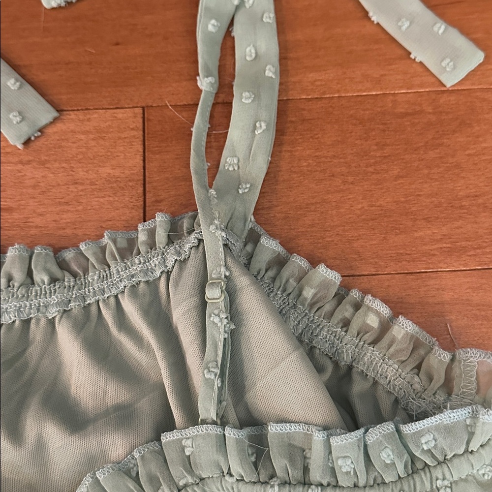Altar’d State Lizzy Babydoll Top In Mint Green Women's Size M! - Picture 6 of 8